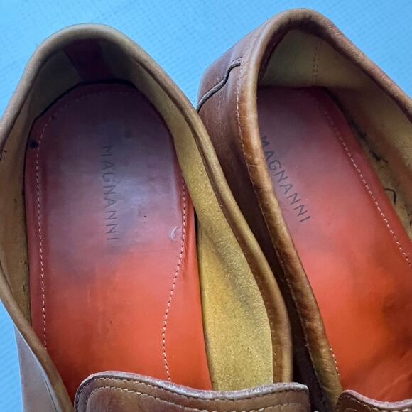 Magnanni Vince Penny Loafer Shoes Brown Leather Men Size 11.5 main image 7